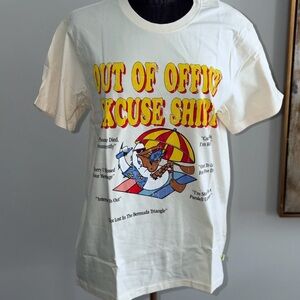 Excuse Shirt Graphic Tee - Cream